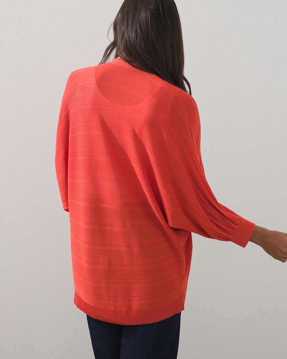 Faux Pleat Cardigan