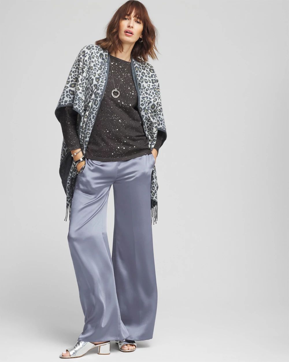 Scattered Sequin Pullover Sweater