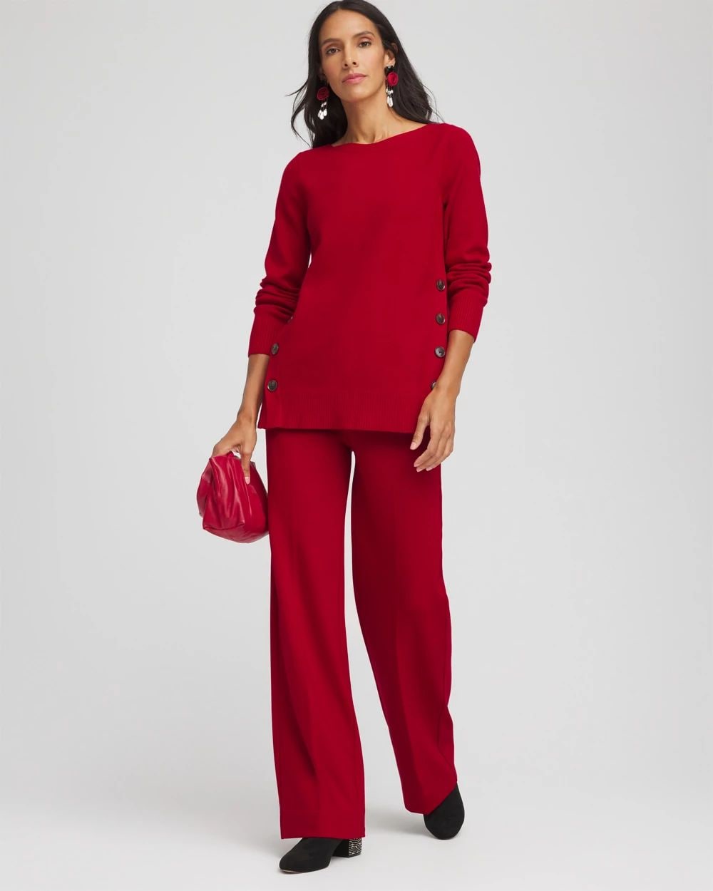 Ella Button Tunic Sweater