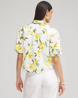 Floral Eyelet Shirt
