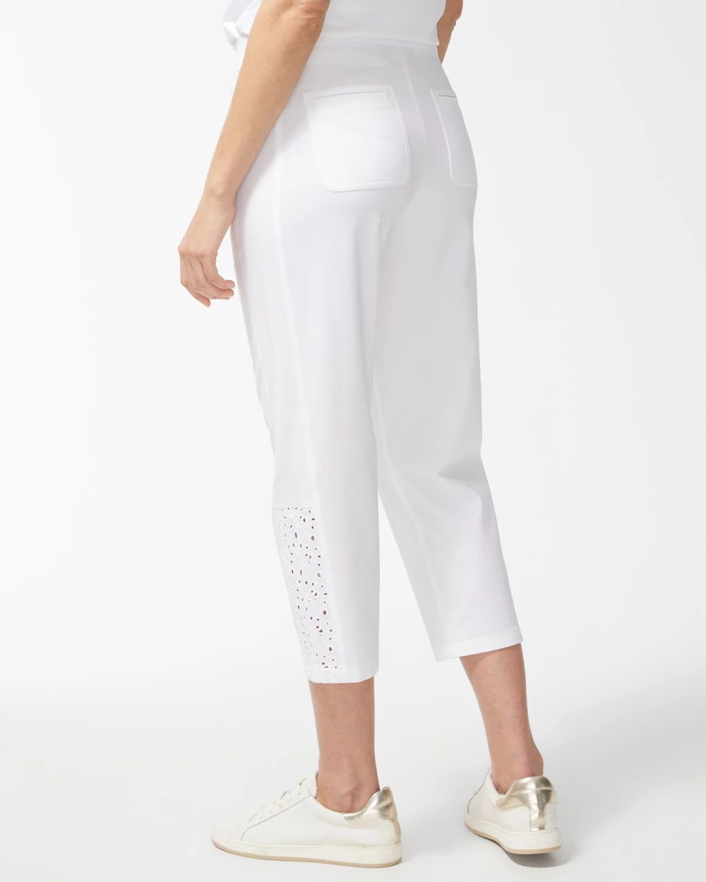 Zenergy Neema White Eyelet Crops