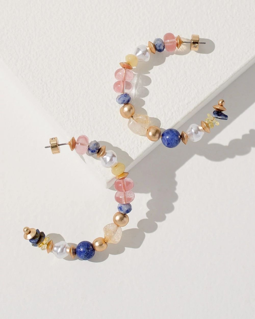 Front to Back Beaded Hoop Earrings
