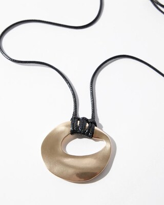 Adjustable Gold Tone Pendant Necklace