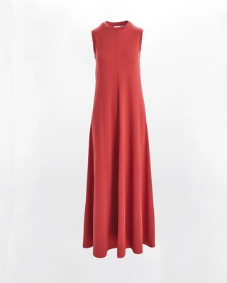 Ponte Rib Trim Maxi Dress