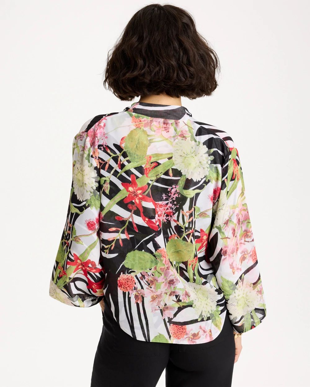 Georgette Tie-Front Kimono