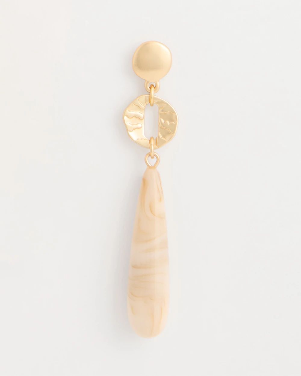 Mixed Metal Linear Drop Earrings click to view larger image.