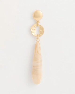 Mixed Metal Linear Drop Earrings click to view larger image.