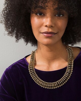 Gold-Tone Statement Collar Necklace