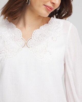 Embroidered Cutout Blouse click to view larger image.