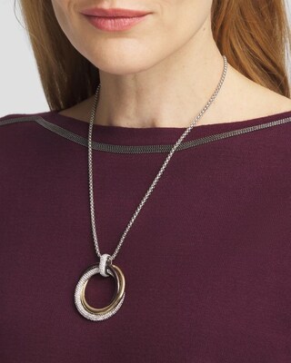 Adjustable Pavé Pendant Necklace