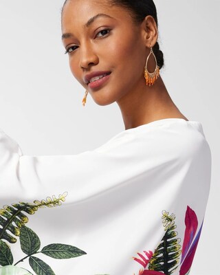 Botanical Print Poncho