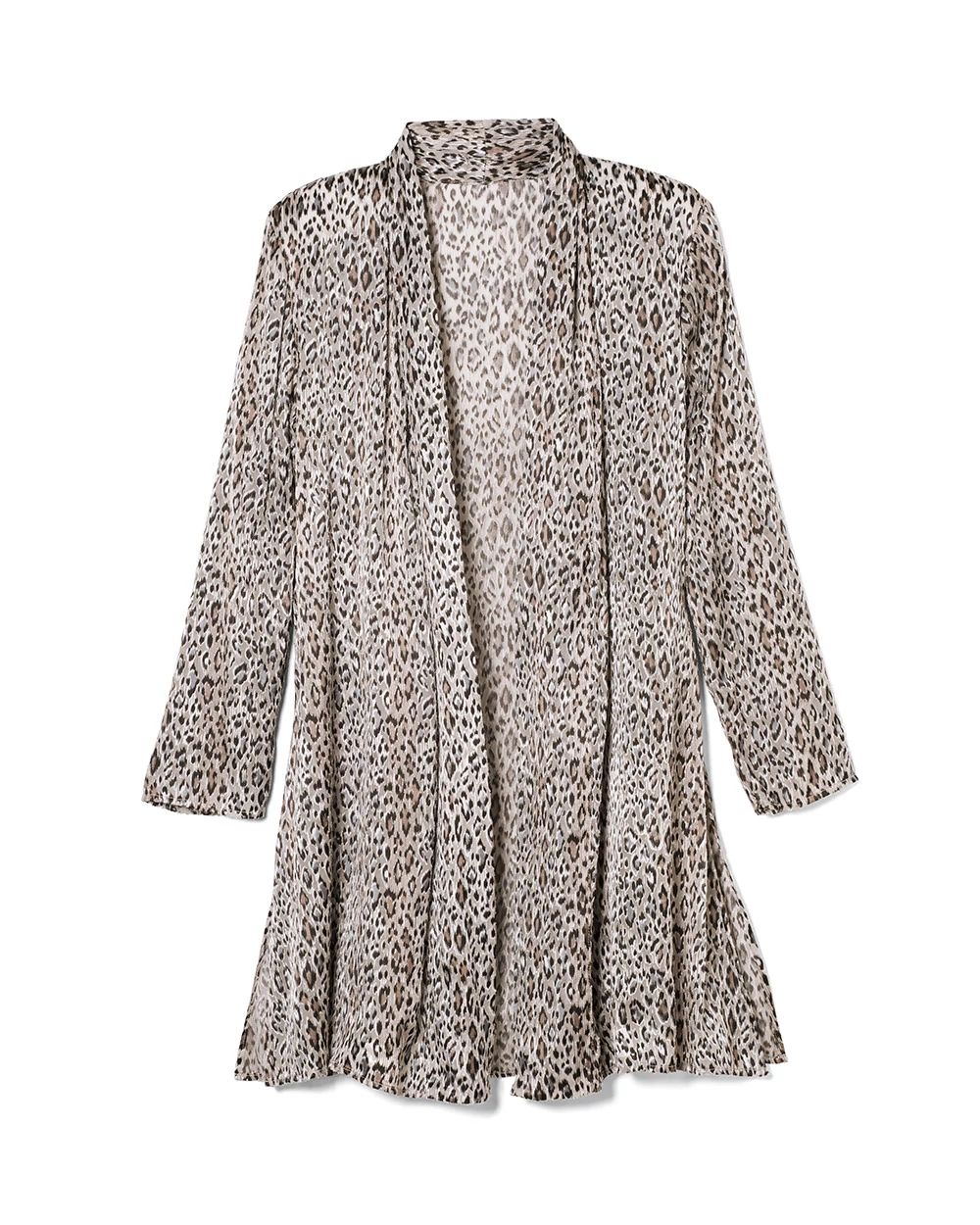 Travelers Collection Leopard-Print Kimono