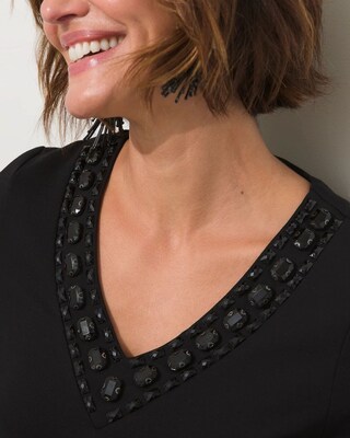 Embellished Ponte Tunic