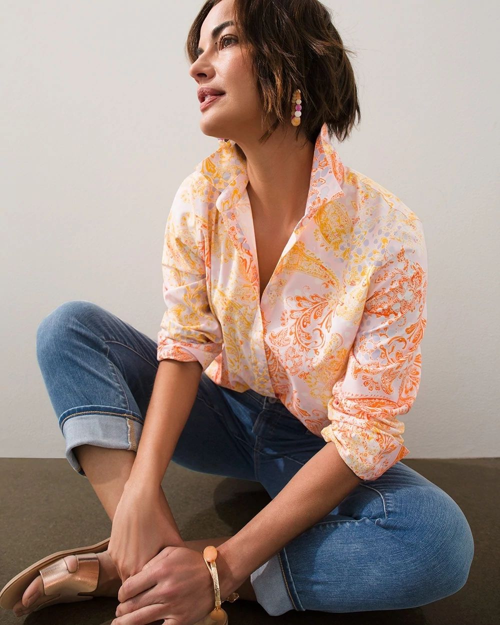 No Iron Coastal Paisley Shirt