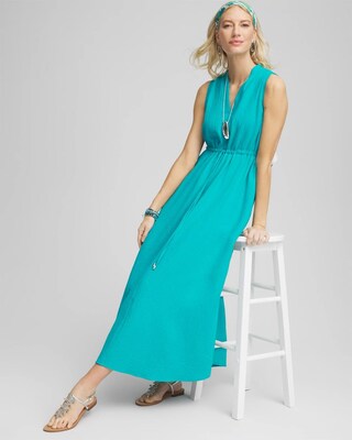 Petite Sleeveless Gauze Maxi Dress click to view larger image.