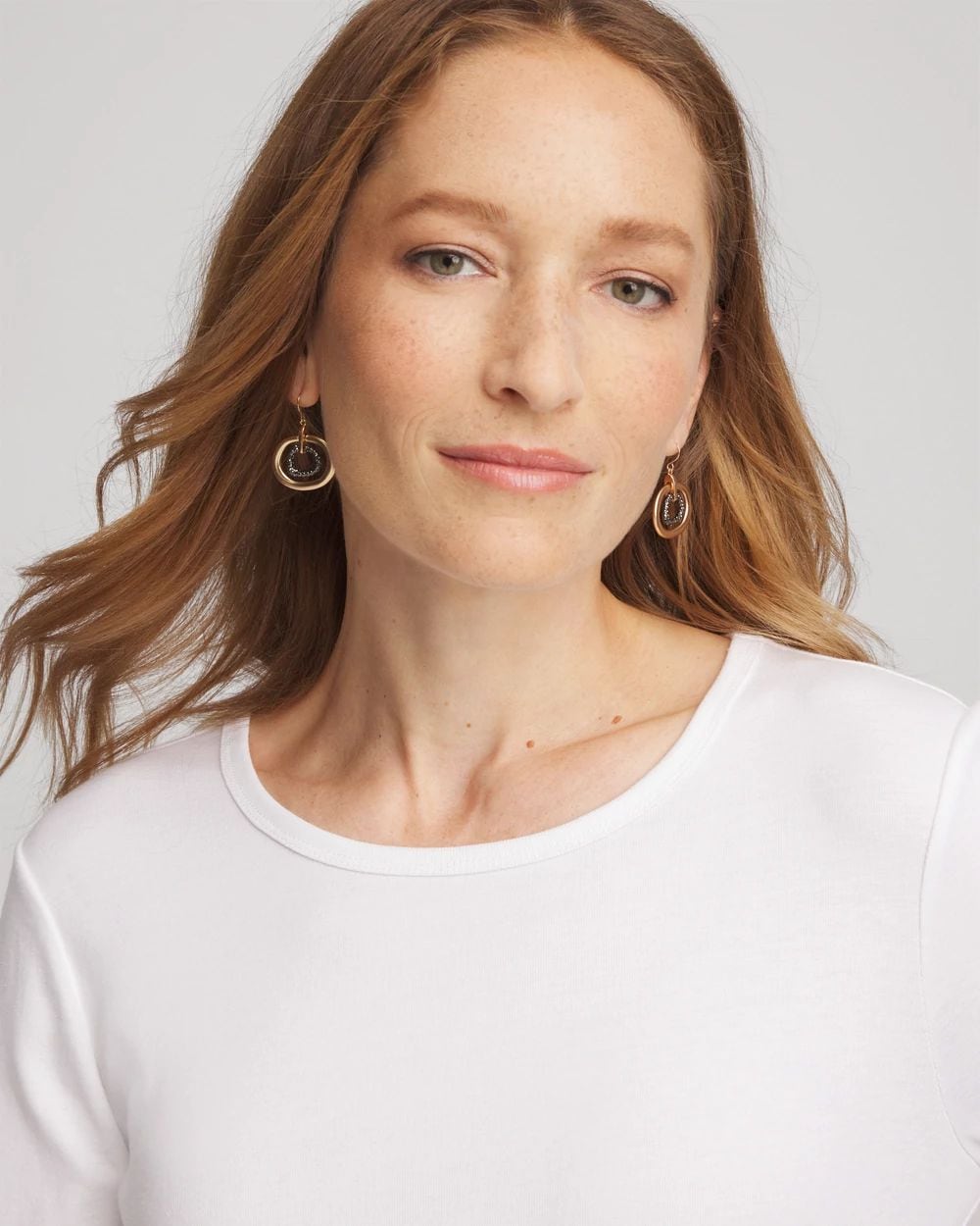 Pave Mixed Metal Earrings