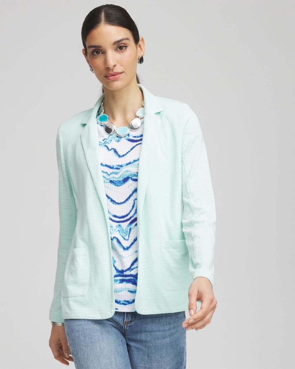 Slub Knit Blazer