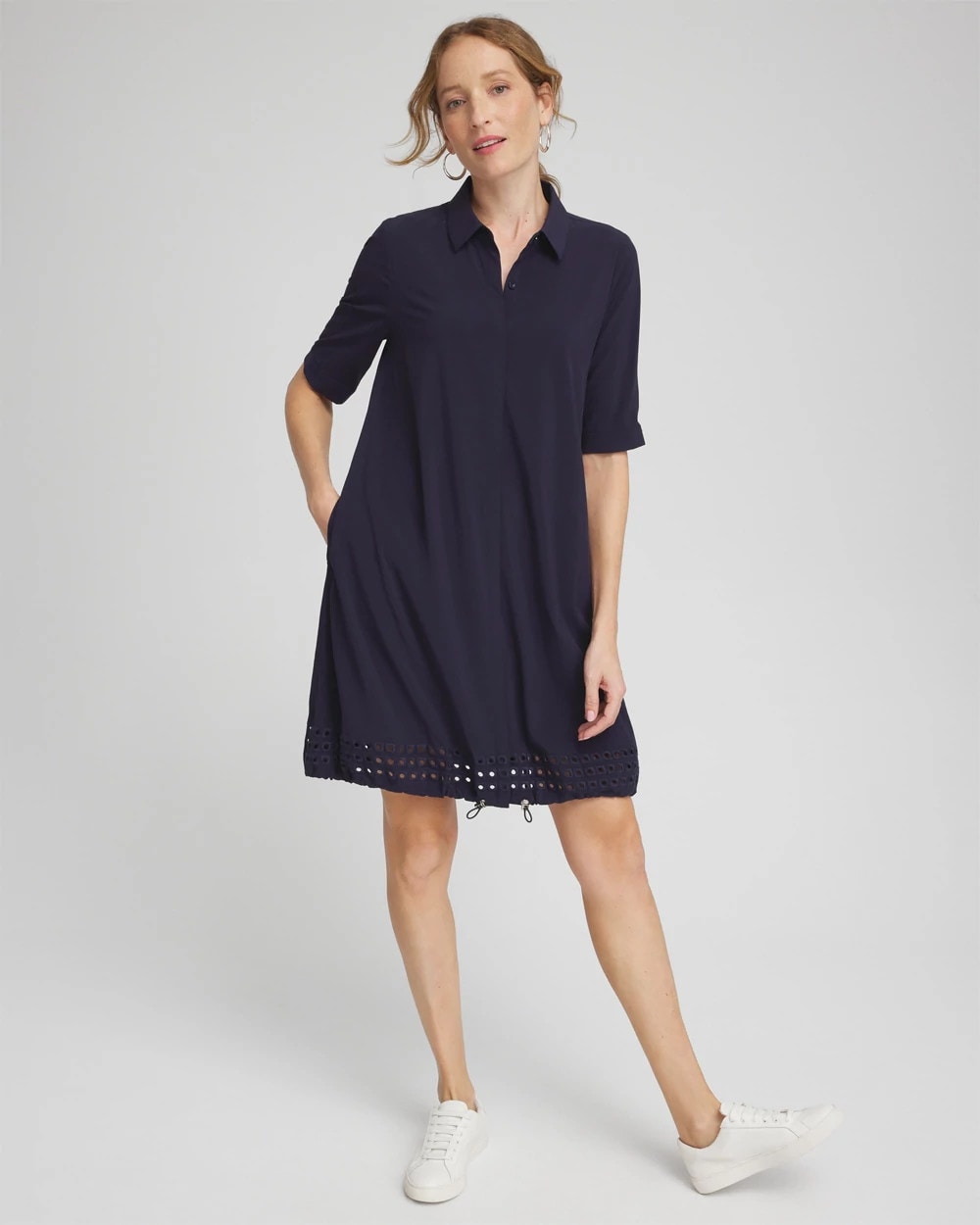 Zenergy® UPF Embroidered Eyelet Bungee Dress