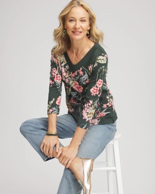 Pima 3/4 Sleeve Tee click to view larger image.
