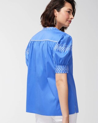 Poplin Drama Sleeve Top