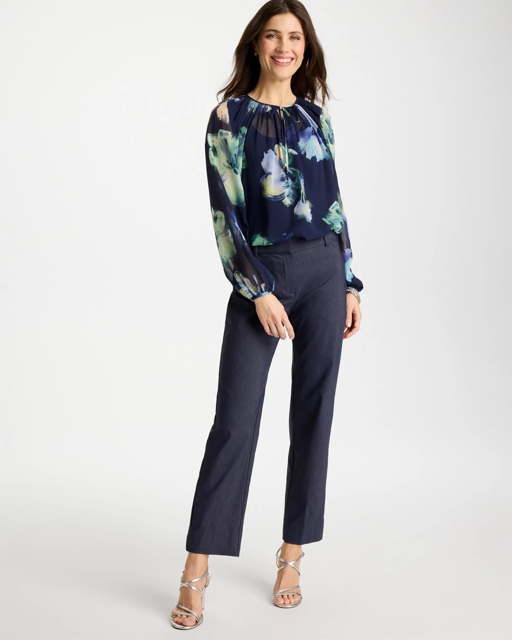 Emme Fly Front Straight Ankle Pants