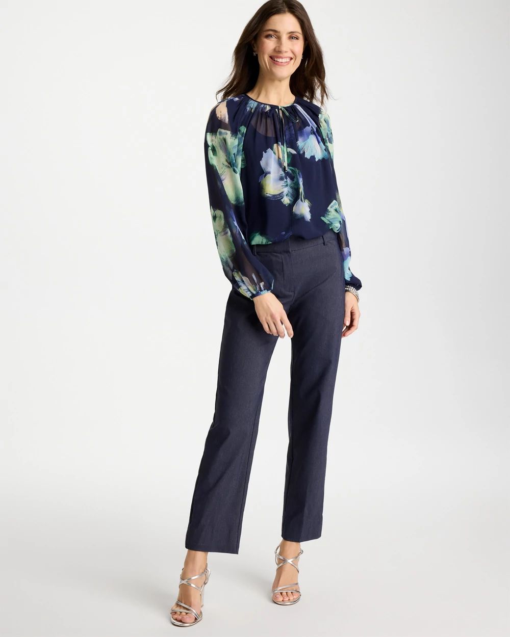 Emme Fly Front Straight Ankle Pants