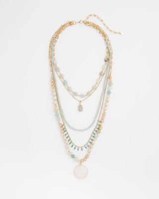 Convertible Multi-Strand Semi-Precious Stone Necklace