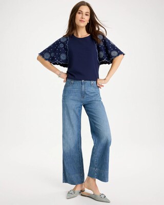 Embroidered Scallop Tee click to view larger image.