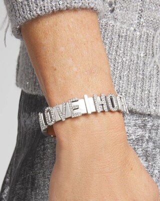Love Hope Pavé Bangle Bracelet