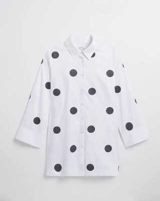 No Iron™ Stretch Polka Dot Tunic