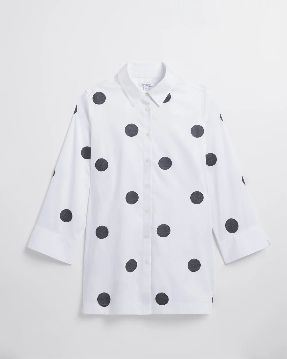 No Iron™ Stretch Polka Dot Tunic