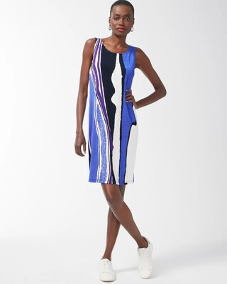Travelers Abstract Print Tank Dress