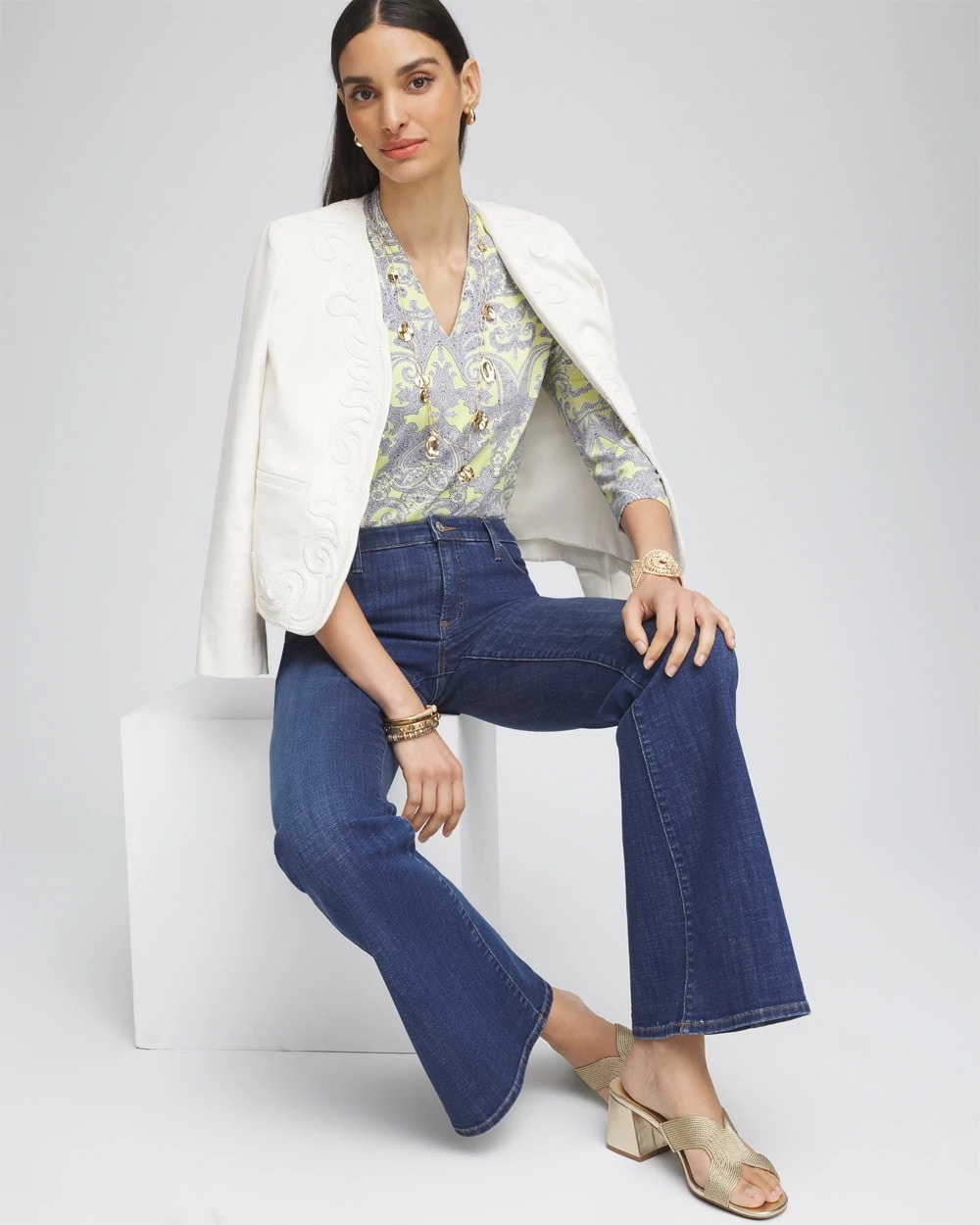 Touch of Cool™ Paisley 3/4 Sleeve Tee