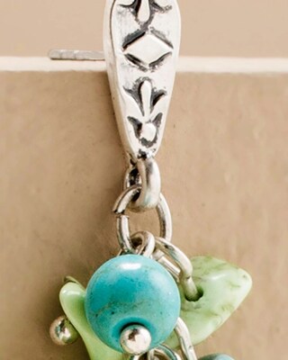Faux Turquoise Bead Earrings