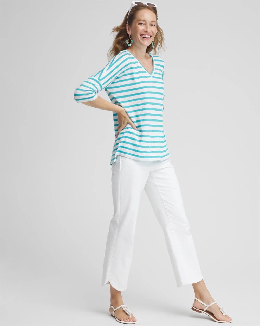 Linen Drop Shoulder Tunic