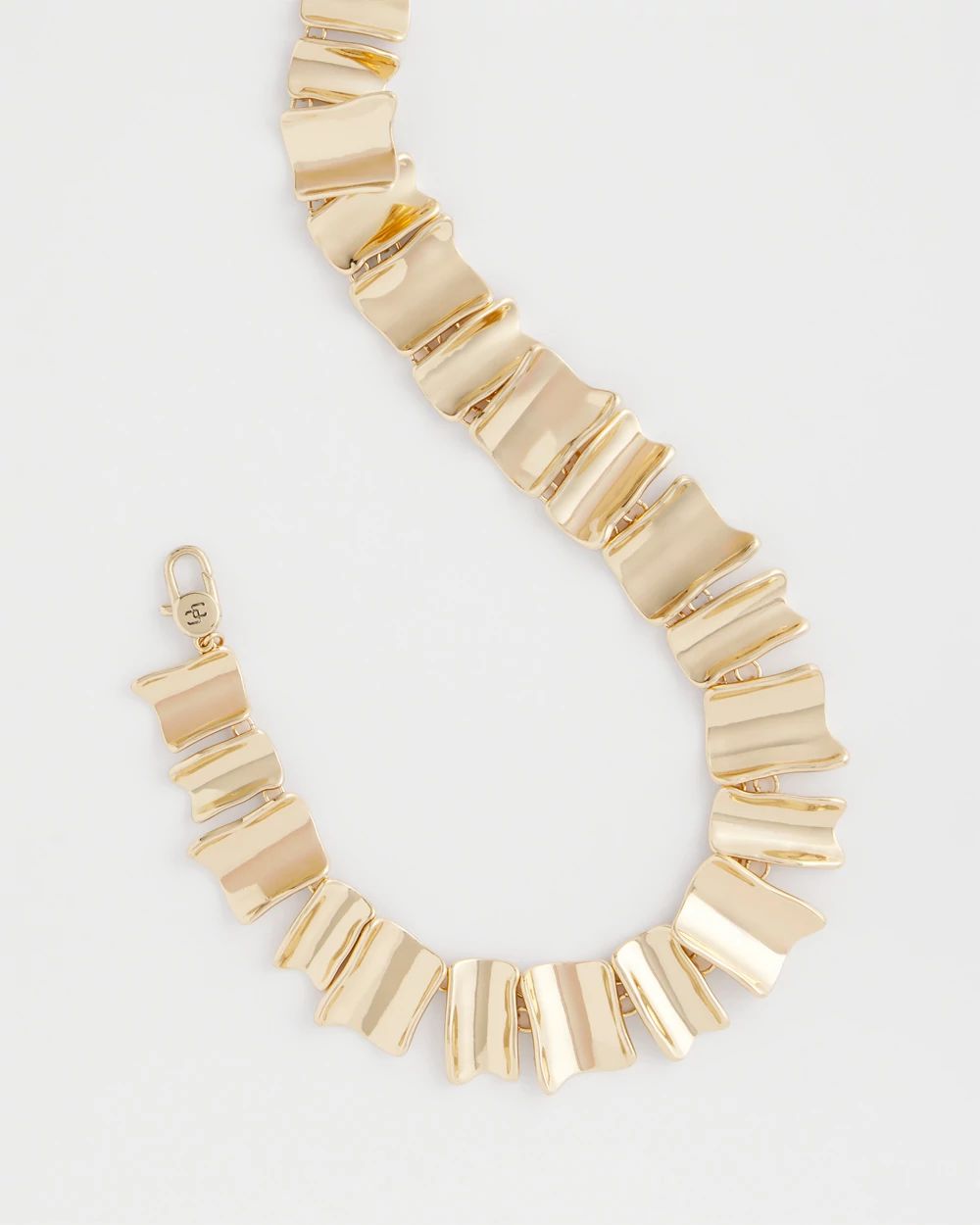 Gold Wave Collar Necklace click to view larger image.