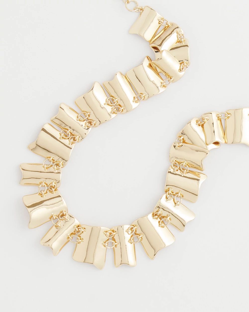 Gold Wave Collar Necklace