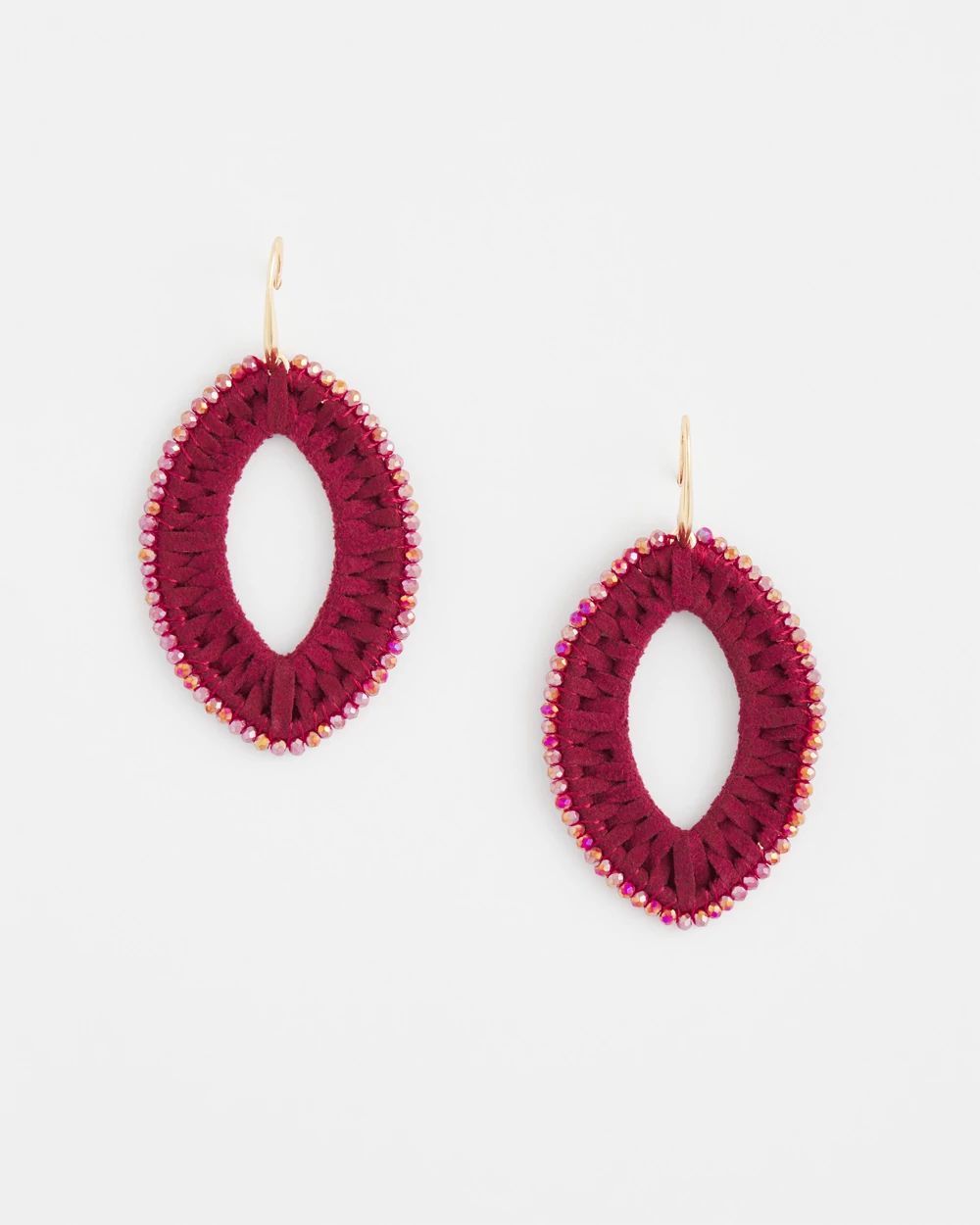 No Droop® Berry Faux Suede Earrings