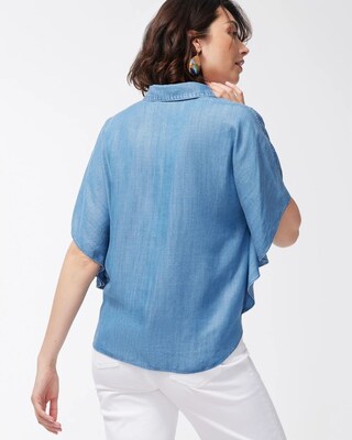 Tencel Tie-Front Blouse