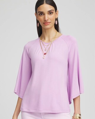 Touch of Cool™ Angel-Sleeved Blouse click to view larger image.