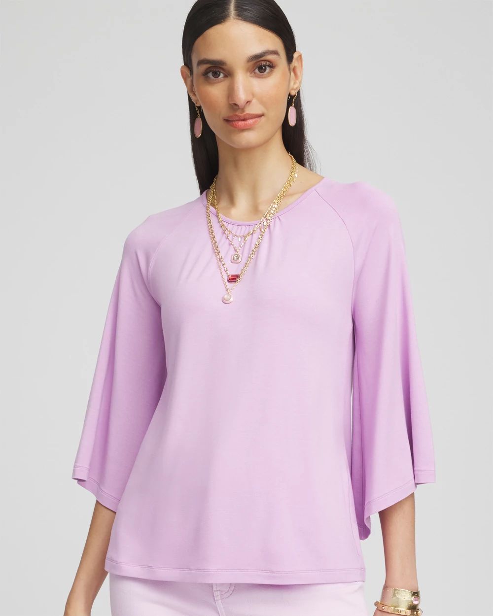 Touch of Cool™ Angel-Sleeved Blouse