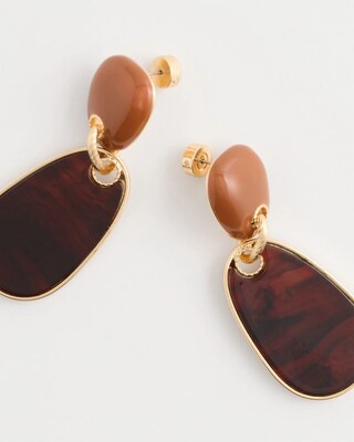 Neutral Linear Drop Earrings click to view larger image.