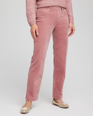 Velveteen Pull-On Flared Jeans