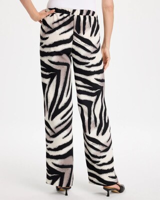 Zebra Animal Print Crepe Pants click to view larger image.