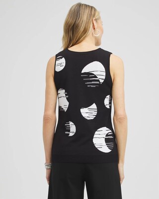 Spun Rayon Dots V-neck Tank