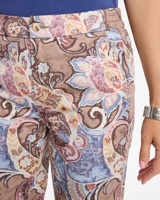 Printed Cotton Twill Barrel Pants click to view larger image.