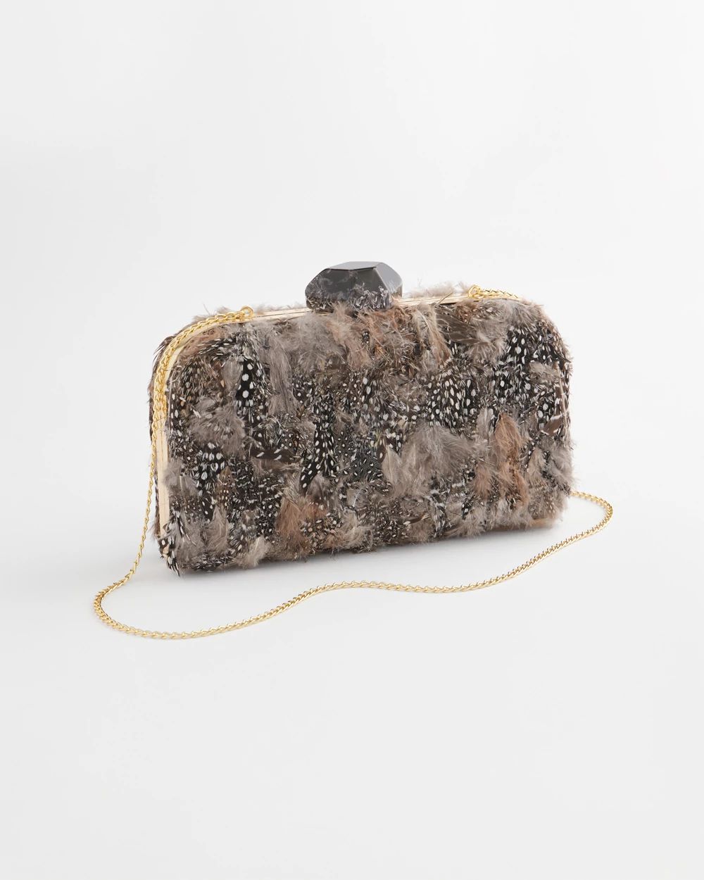 Hand-Made Feather Clutch Shoulder Bag
