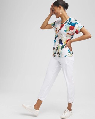 ® Floral Drop Shoulder Tee