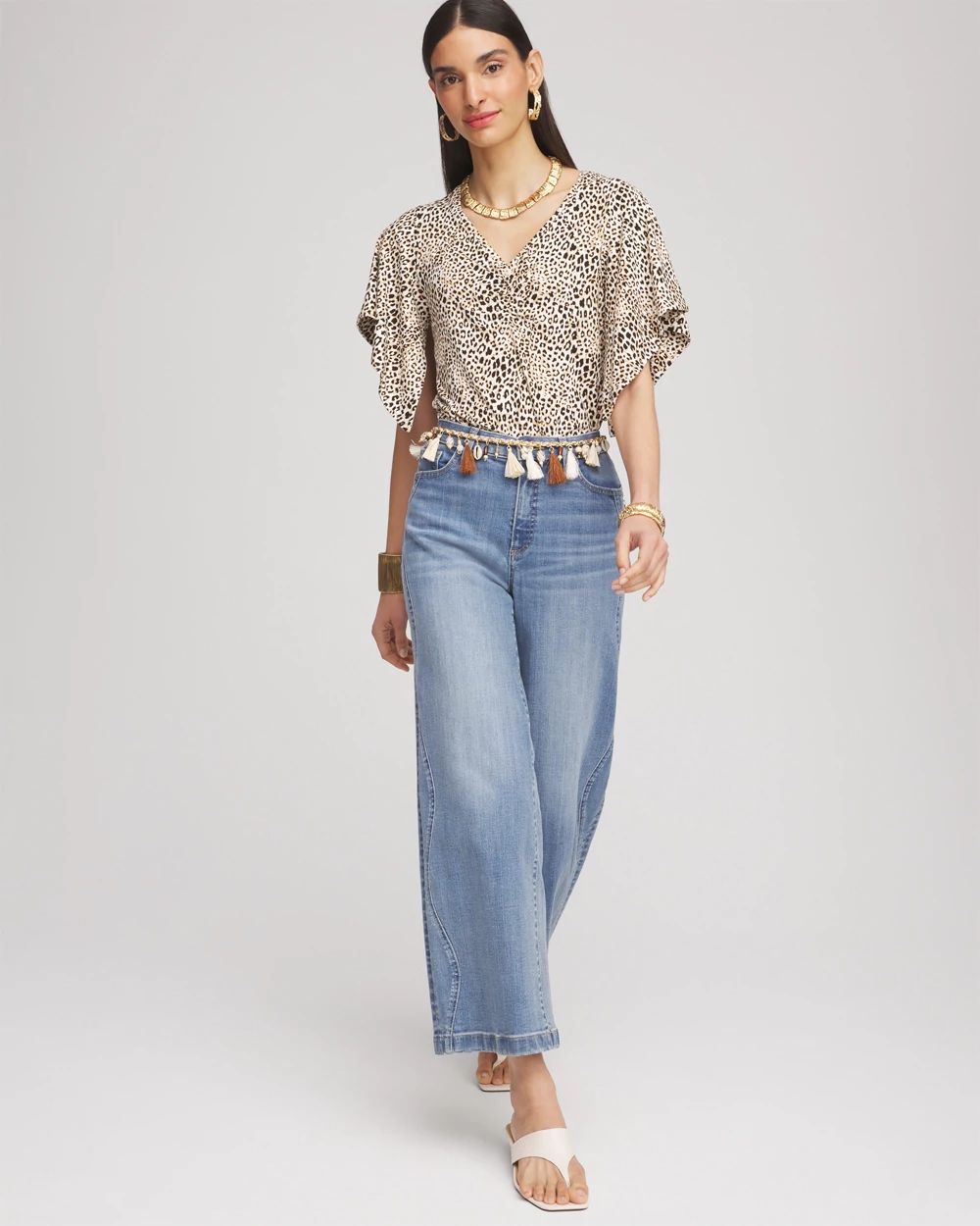 Touch of Cool™ Handkerchief-Sleeve V-Neck Tee