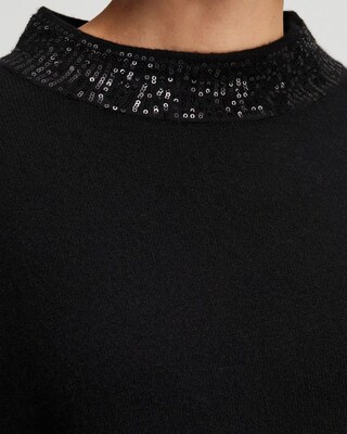 Black Label Cashmere Sequin Sweater